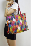 Patchwork Multicolour Leather Tote Bag